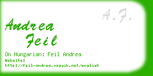 andrea feil business card